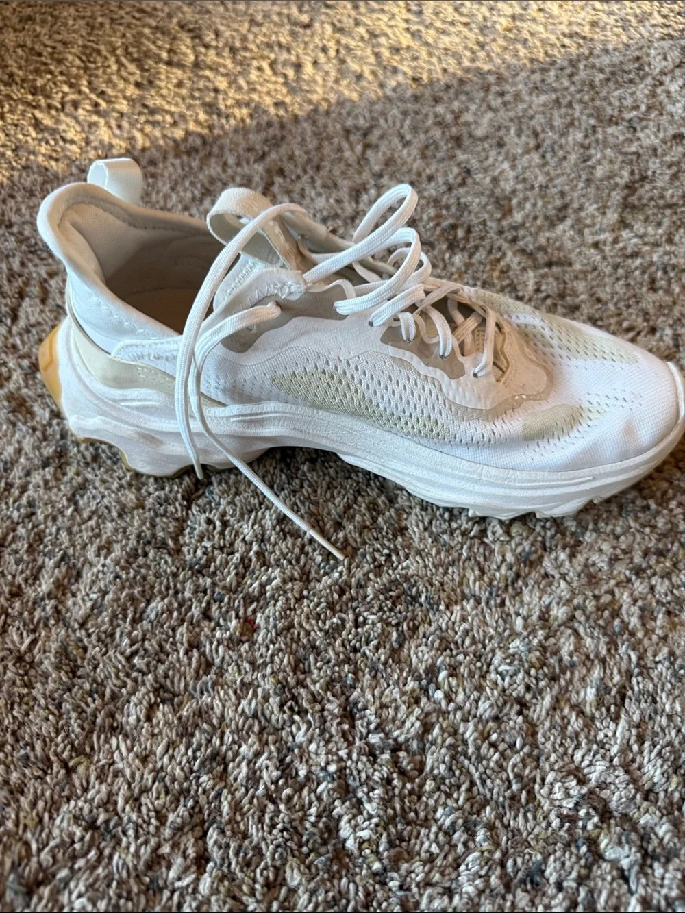 Sorel White Women's Mesh Lace-Up Athletic Sneakers
